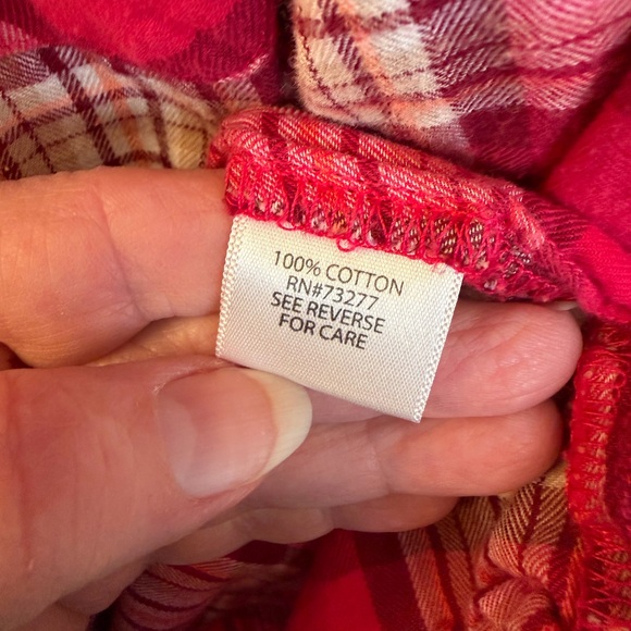 Croft & Barrow Red Plaid Cotton Shirt Sz XL - Picture 3 of 4